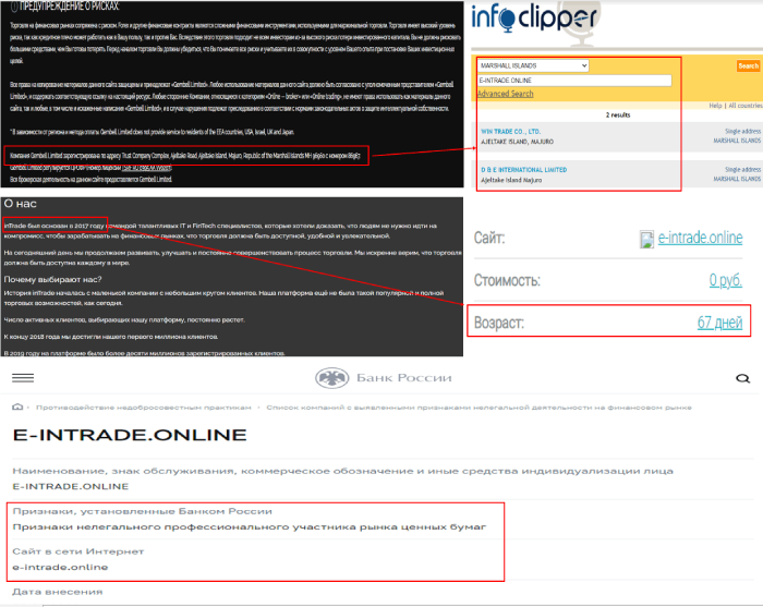 E-INTRADE.ONLINE (e-intrade.online) лжеброкер! Отзыв TellTrue